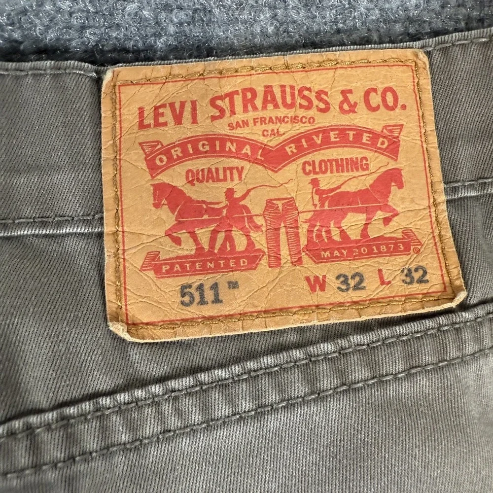 Levi's Jeans Mens 32x32 (Fits 32x31) Bronze Beige 511 Slim‎ Fit Stretch